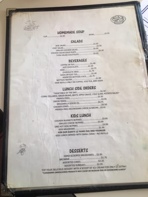 C & B Diner menu 3
