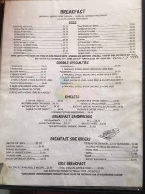C & B Diner menu 4